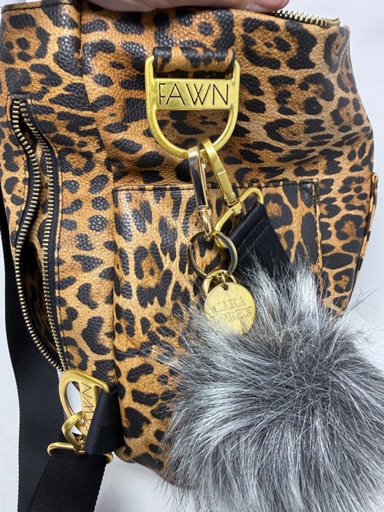 Fawn Design Leopard Print diaper Bag /Backpack Bag - Brown/Black main image 4